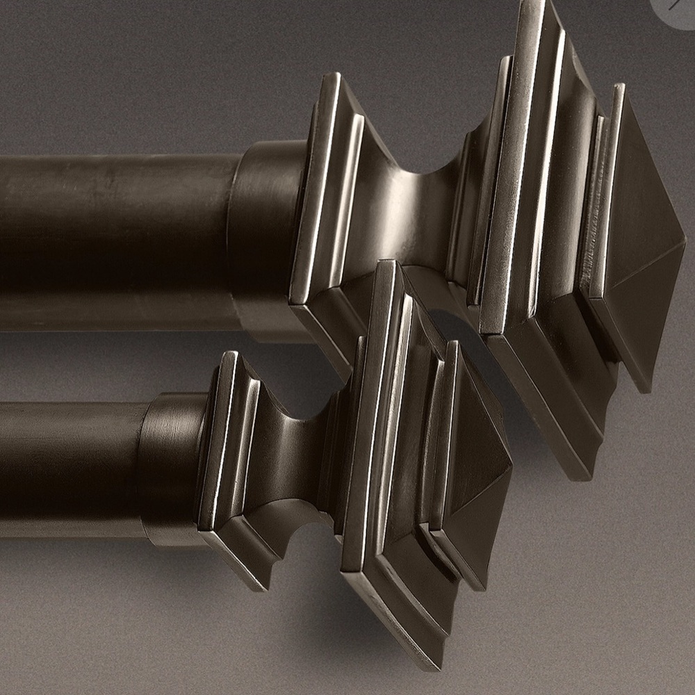 ESTATE METAL SQUARE FINIALS (SET OF 2) restoration Hardware Medium 1¼" d…